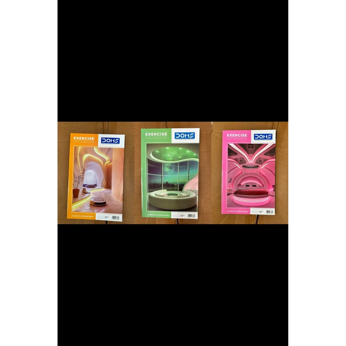 Doms Single Line Exercise Notebook, 228 Pages - Pack of 1,Assorted