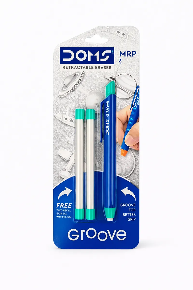 Doms Groove Retractable Eraser with Refill - Pack of 1