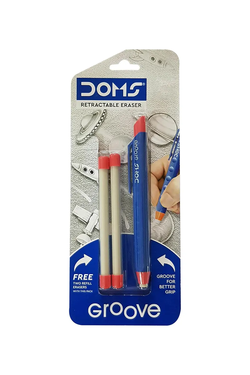 Doms Groove Retractable Eraser with Refill - Pack of 1,ST0055ERAPIN