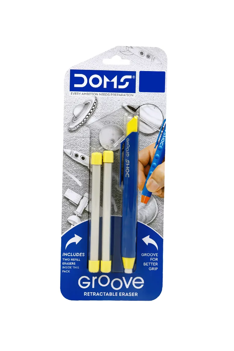 Doms Groove Retractable Eraser with Refill - Pack of 1