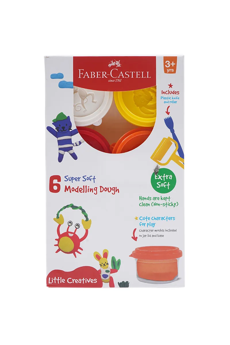 Faber-Castell 6 Super Soft Modelling Dough - Pack of 6