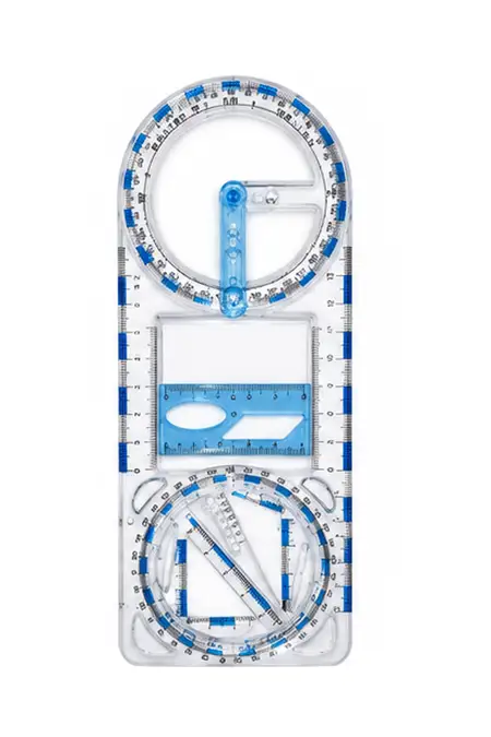 Plastic Geometry Scale / Ruler - 22 CM ST0398GEOSCALBLU