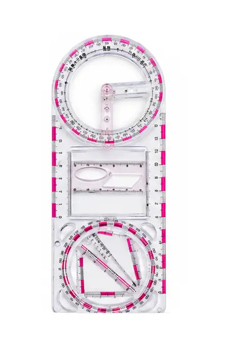 Plastic Geometry Scale / Ruler - 22 CM