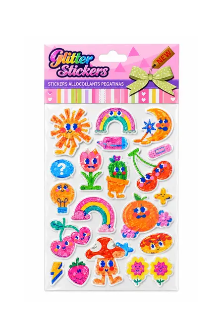 Glitter Rainbow Theme Stickers – Pack of 1