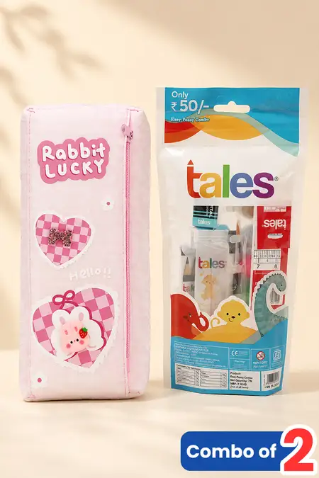 Stationery Starter Combo, Pouch and Painting Kit - Combo of 2
