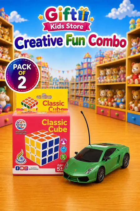 Smooth 3X3 Cube & Speedy RC Car Combo - Pack of 2