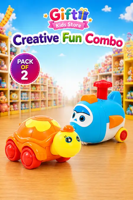 Kids Transformer & Turtle Toy Combo - Pack of 2