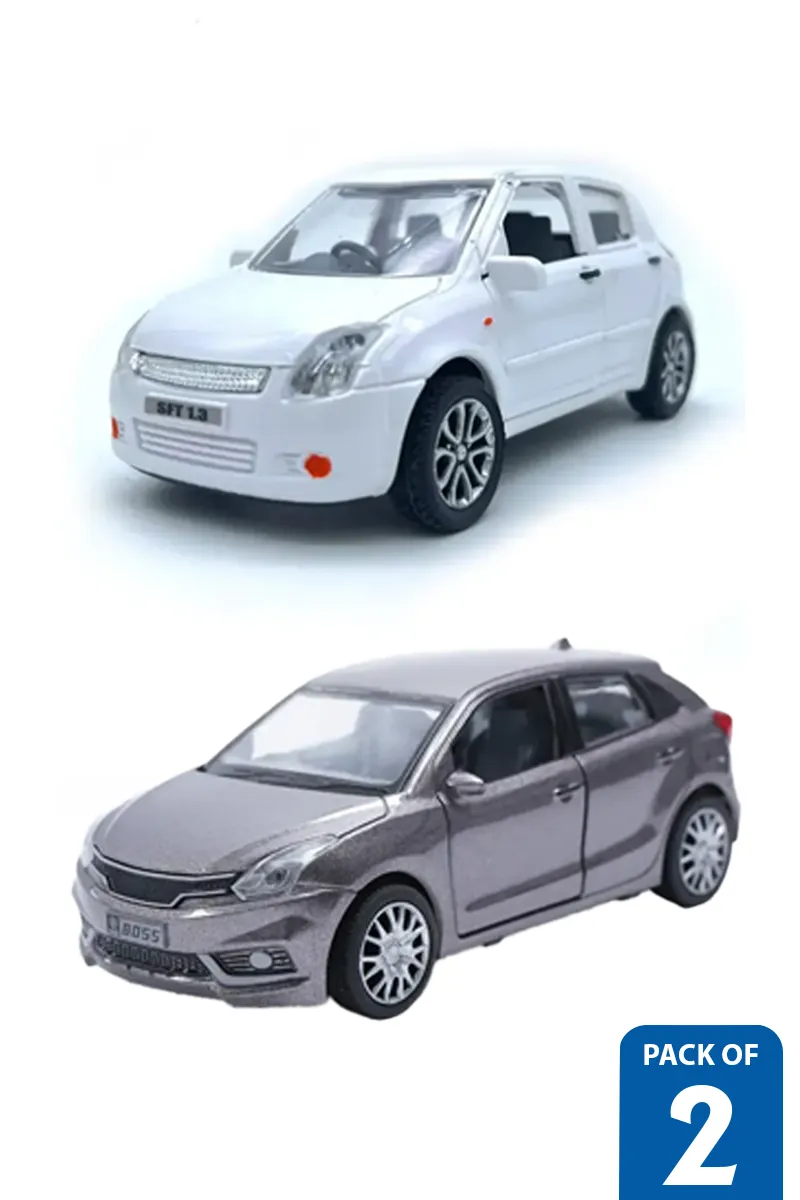 Swift Pull Back Car & Brilleo Pull Back Action Car Toys  - Pack of 2