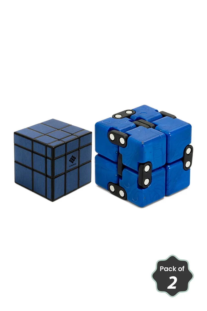 Drift Infinity Cube & Drift 3x3 Blue Mirror Magic Cube Combo