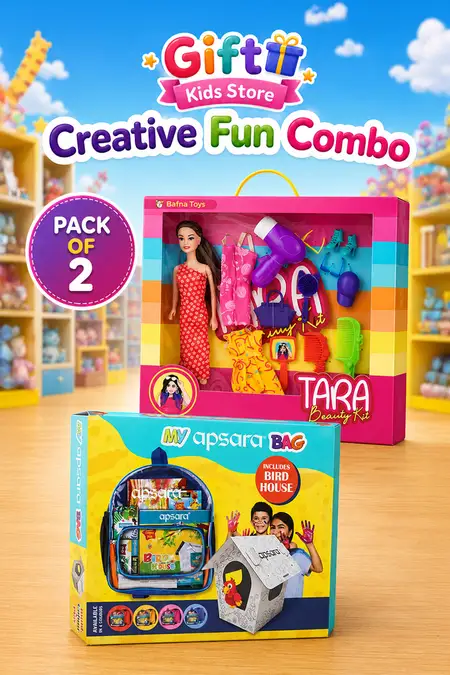 Apsara Bag Art Kit with Tara Beauty Doll Combo - Pack of 2
