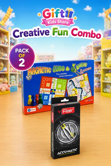 Ludo Snakes & Ladders Game & Matic Instrument Set Combo - Pack of 2