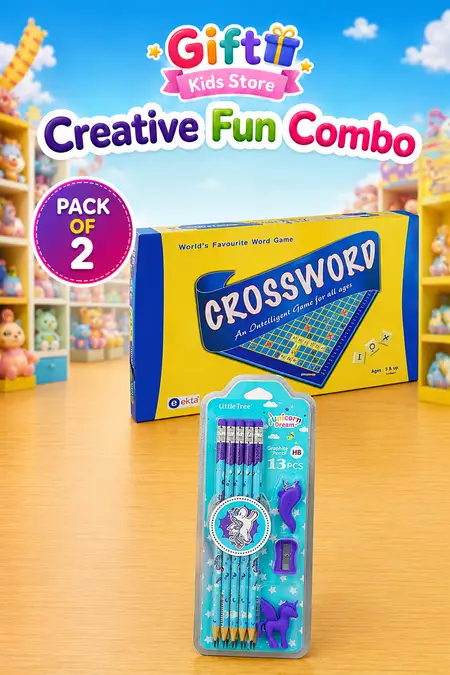Family Crossword Board Game & Graphite Pencil Combo - Pack of 2