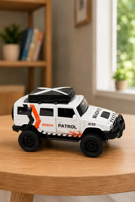 Kids Beach Patrol Off-Road Jeep Toy Car TYGM0023WHI
