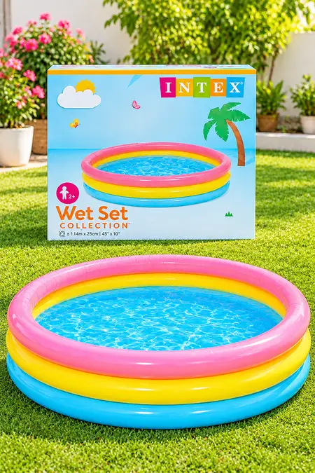 Intex Wet Set 3-Ring Inflatable Swimming Pool Round Design